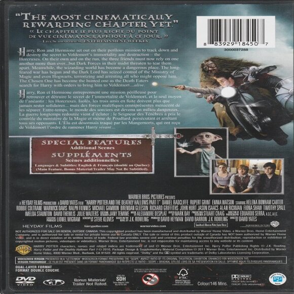 Harry Potter & The Deathly Hallows - Part 1 - DVD Video - Picture 2 of 2